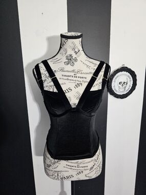 Black  Velvet Corset Bustier